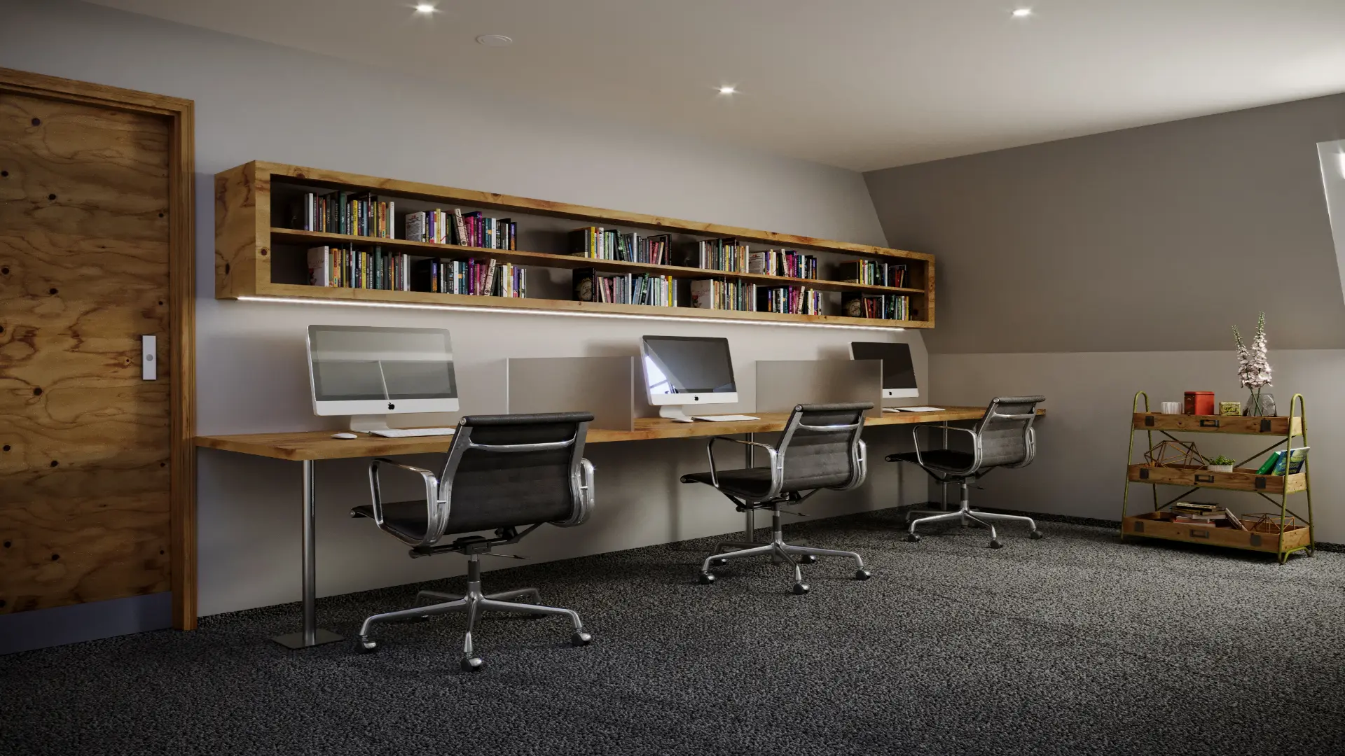 Interiror Architectural 3d Rendering of a Personal office Space Interiror Architectural 3d Rendering of a Personal office Space